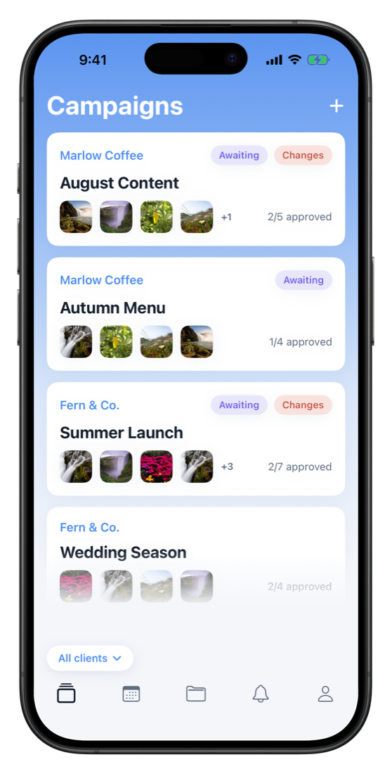 Doopl campaigns screen