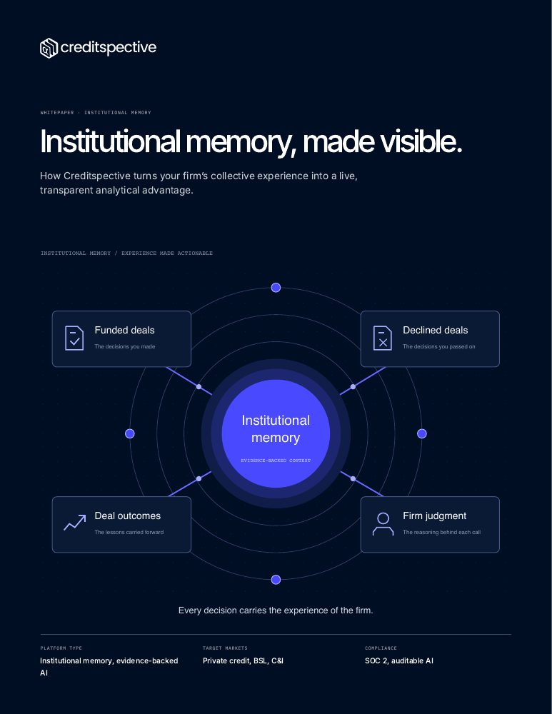 Whitepaper cover, Institutional memory made visible